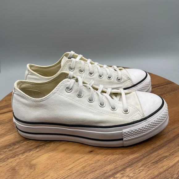 Converse Chuck Taylor All Star Lift Shoes Womens 7.5 White Platform Canvas - Picture 1 of 8